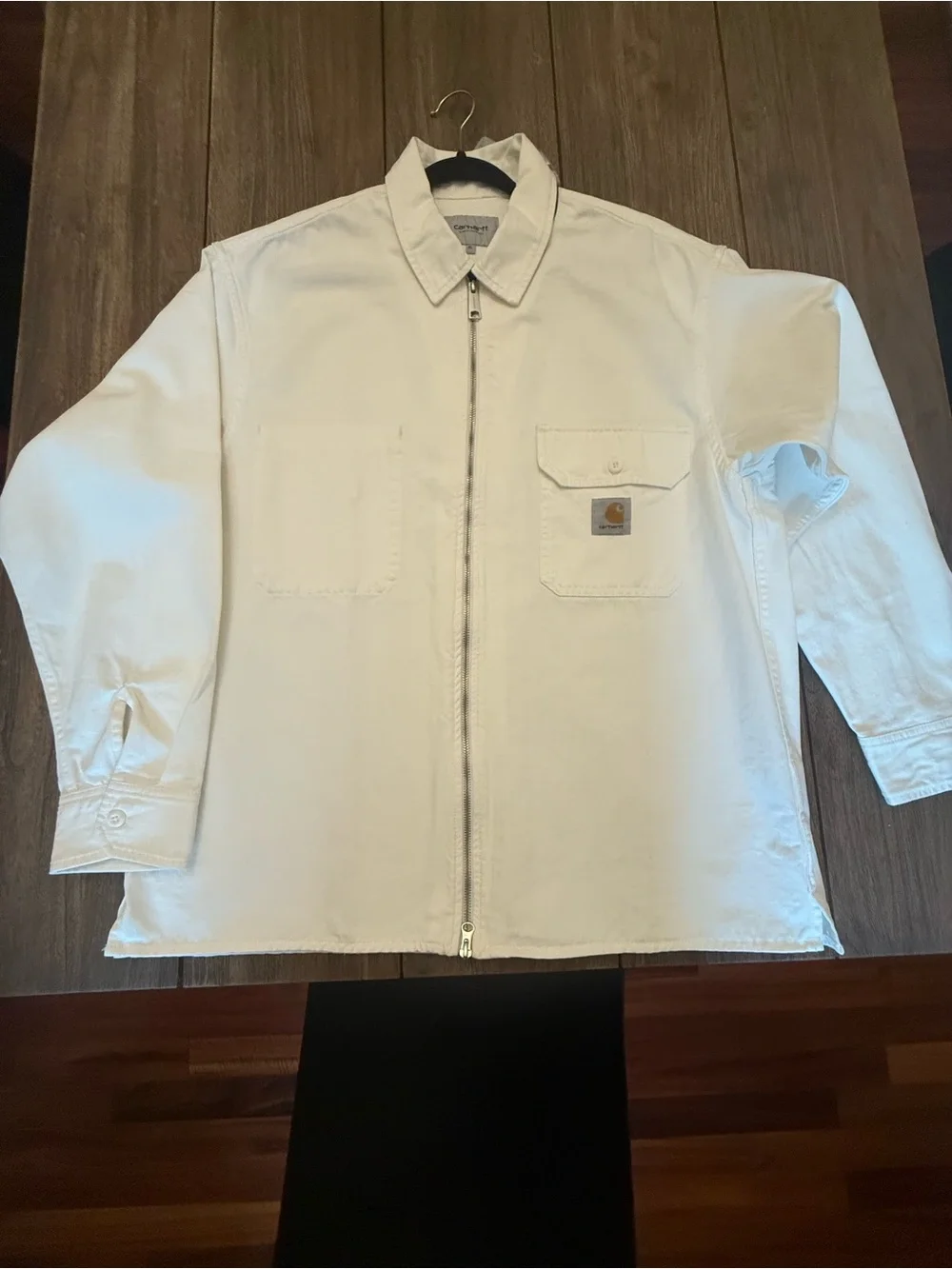 Carhartt WIP Rainer Shirt Jac Off-White Rinsed